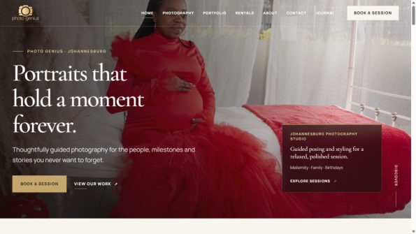 Photo Genius homepage screenshot